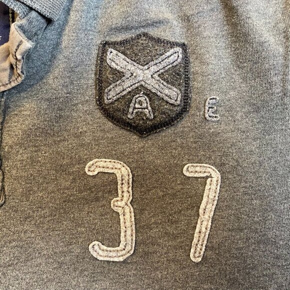 American Eagle Women's Polo Shirt Large Vintage Fit Gray with Embroidered 37 - Picture 4 of 7